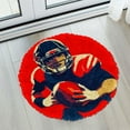 thumbnail image 5 of Latch Hook Rug Kit American Football Stamped Handmade Round Shape Carpet Crochet Yarn Craft DIY Hook and Latch Door Mat Tapestry for Christmas Home Floor Decor 50x50cm(1), 5 of 7
