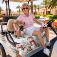 thumbnail image 3 of Golf Cart Seat Covers for 2 Seater,Christmas Snowman Soft Microfiber Cart Seat Towel Blanket,Xmas Snowflake Berry Botanical Absorbent Breathable Non Slip Bench Seats Protector for Golf Course 51"x31", 3 of 9