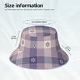 thumbnail image 5 of Balery Purple Floral Gingham Check Plaid Sun Hats for Men Women Bucket Hat UPF 50+ Buckey Hat Boonie Hat Foldable UV Protection Hiking Beach Fishing Summer, 5 of 9