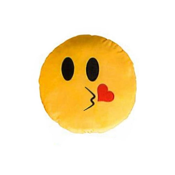 Kiss Visage Jaune Emoji Oreiller Smiley Peluche Coussin Téléphone Émoticône Jouet Baiser