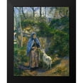 thumbnail image 2 of Pissarro, Camille 12x14 Black Modern Framed Museum Art Print Titled - Woman With A Goat 1881, 2 of 5