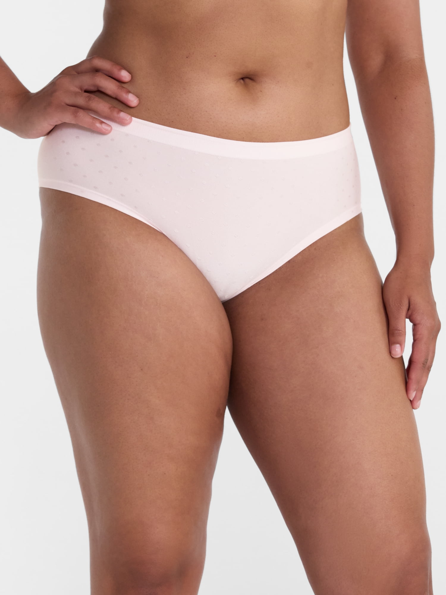 Joyspun Women's Seamless Hipster Panties, 3-Pack, Sizes XS-XXXL