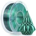 thumbnail image 3 of SUNLU PLA+ Silk Filament 1.75mm, 3D Printer Filament Silk PLA+, Silk Filament 1kg for 3D Printing, Neatly Wound 1kg Spool, 1 Pack, Dual Color Shiny Silk Black Green, 3 of 4