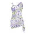 thumbnail image 5 of POLERO Girls' Capybara & Lilac Floral One-Piece Swimsuit with Mesh Cover Up - Cute Quick-Dry Swimwear for Teens 7-18 Years, 5 of 10