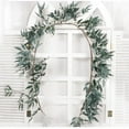 5.4 ft Artificial Eucalyptus Garland Faux Silk Willow Leaves Vines