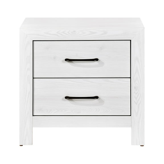 Dtwnek Modern Nightstand with 2 Drawers, White