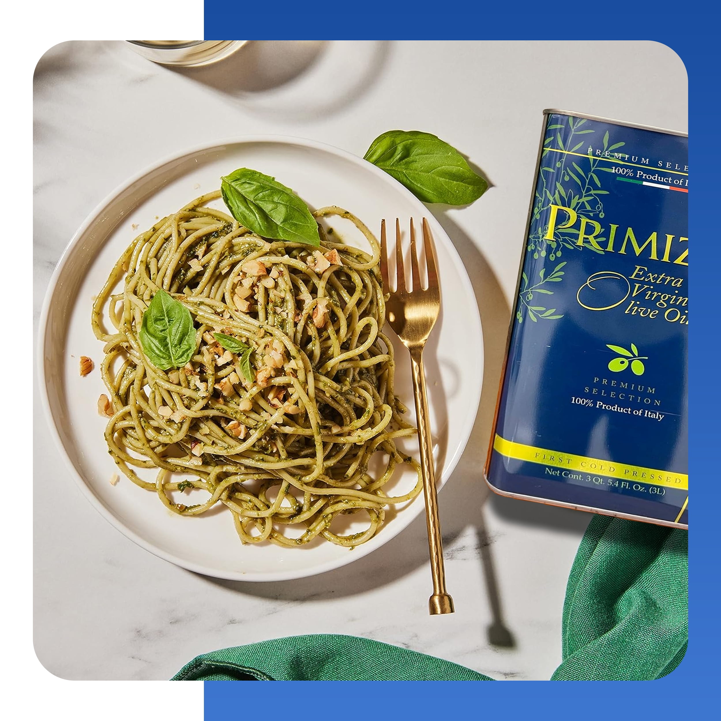 Primizia Extra Virgin Olive Oil - Blue Label - First Cold Pressed 3L (101 fl. oz)