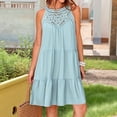 thumbnail image 3 of Camisola de Encaje para Mujer Azul XL, 3 of 5
