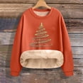 thumbnail image 6 of successthop Womens Christmas Sweatshirts Tree Fleece Plus Size Crewneck Long Sleeve Tops Pullover Sweater Casual Clothes, 6 of 8