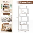 thumbnail image 3 of Gymax 2PCS 6-tier Storage Bookshelf Tall Display Shelf w/ Anti-toppling Kits White, 3 of 10