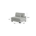 thumbnail image 2 of Bentley Modern style Armless Chair made with Corduroy Fabric Gray, 2 of 5