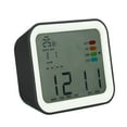 thumbnail image 2 of Reloj de escritorio negro con función de temperatura, fecha y calendario, despertador digital LCD, 2 of 8