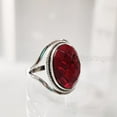 thumbnail image 3 of Natural Checker Garnet Ring, Women's Garnet Ring, January Birthstone, Designer Band, 925 Sterling Silver, Womens Ring, Christmas, Thanksgiving, Handmade, Statement Jewelry, Natural Gemstone Ring, 3 of 6