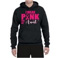 thumbnail image 2 of WIld Bobby Breast Cancer Awareness I Wear Pink for My Aunt Unisex Hoodie Sweatshirt, Black, Small, 2 of 6
