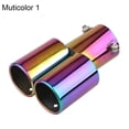 thumbnail image 1 of Car Accessories Car Decoration Easy to installation Chrome Car Exhaust Tail Muffler Pipe Stainless Steel Curved Exhaust Pipe Refit Accessories MULTICOLOR 1, 1 of 8