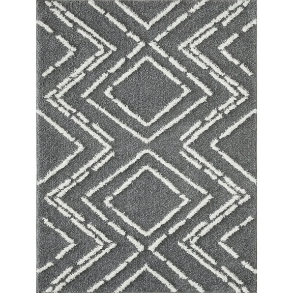 Loomaknoti Vemoa Armeley 5' x 7' Blue Geometric Polyester Indoor Area Rug