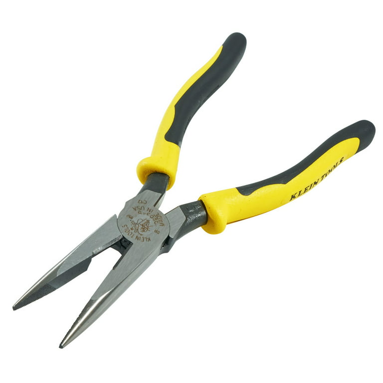 Klein Tools D203-8 Needle Nose Pliers, Long Nose Side Cutters