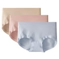 thumbnail image 6 of Sales Today Clearance,Women Cotton Underpants,Women's Underwear Mid-Rise Silk Elastic Seamless Large Size Breathable Briefs Comfortable and Stretchy Silk Briefs with a Seamless Design, 6 of 7