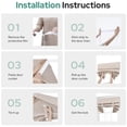 thumbnail image 4 of Cortinas francesas HOMEIDEAS de lino opacas de 86 x 102 cm, 1 panel, 4 of 7
