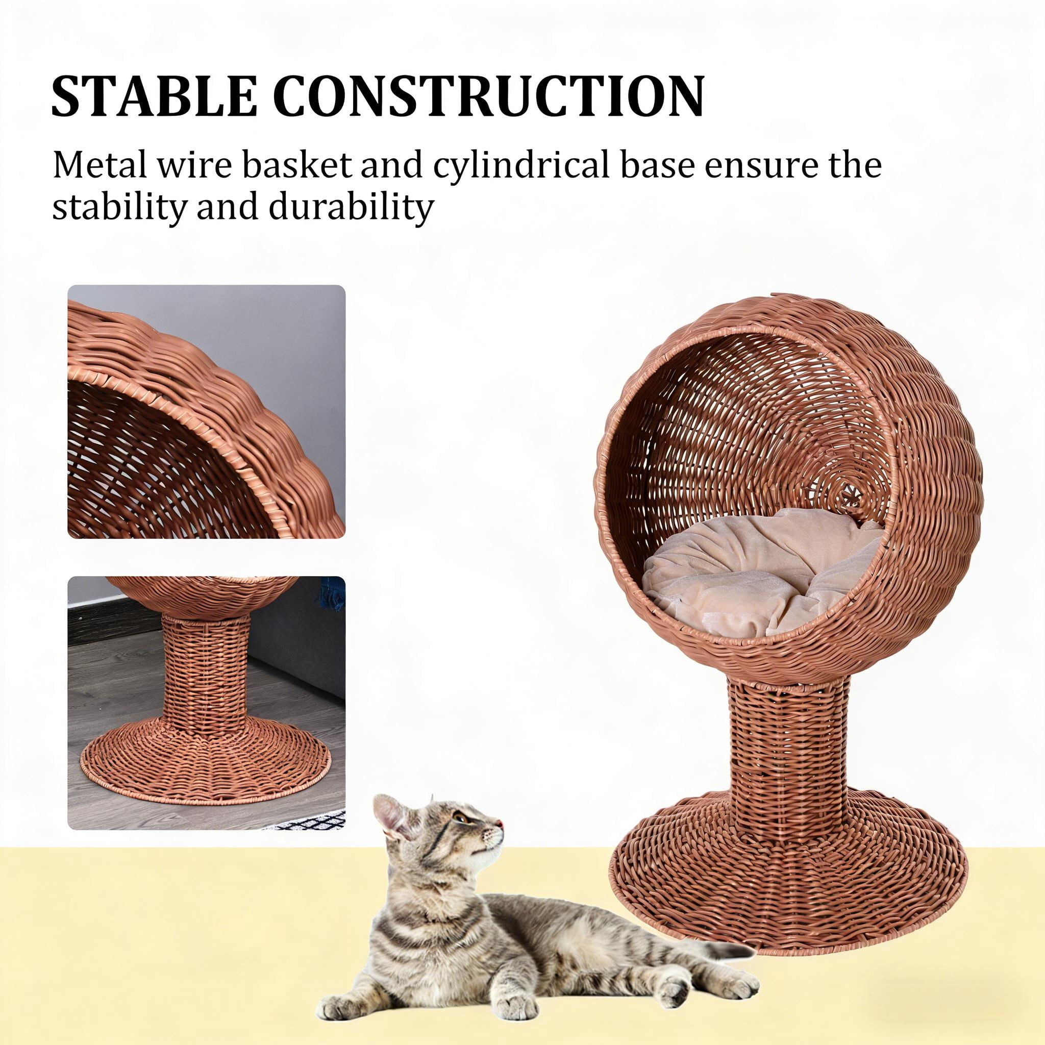 Cat Basket Bed,Elevated Cat Bed