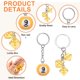 thumbnail image 3 of Llavero de bola 9 Uxcell, bolas de piscina 9 de la suerte con llavero de dado, charm creativo para bolso, billetera, bolso, accesorios de automóvil y teléfono celular, amarillo/amarillo oscuro, 3 of 5