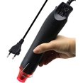 thumbnail image 1 of Pistola de aire caliente de mano, pistola de calor de mano con cable ultralargo para embalaje retráctil de bricolaje, plástico, tela, etc. negro, 1 of 4