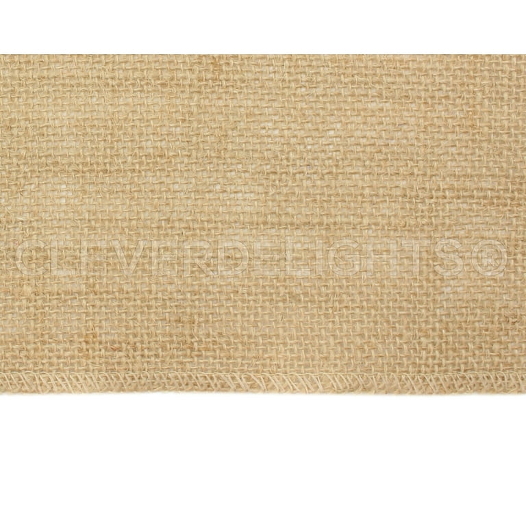 CleverDelights 4 Red Burlap Ribbon - Finished Edge - 10 Yards