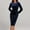 Blue, variant on Zedker Women's Long Sleeve Velvet Mini Dress Fall Bodycon Mock Neck Elegant Short Cocktail Holiday Party Dresses Plus Size Black L
