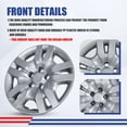 thumbnail image 3 of Wheel Rims Covers 16 inch 4 Pieces ,for 2007-2012 Nissan Altima/2008-2009 Nissan Altima Coupe Compatible with Steel Wheels and Bolt on Installation Hubcaps PP Material (Lacquer), 3 of 9