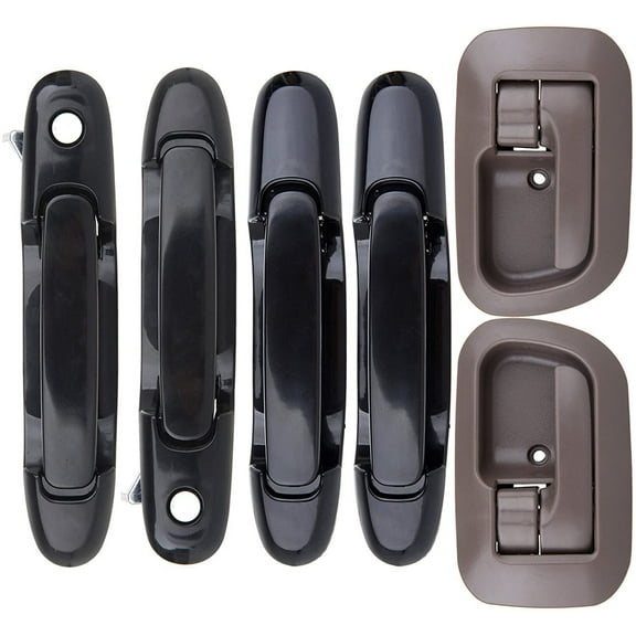 CCIYU Door Handles Exterior Interior Front Rear Driver Passenger Side Replacement fit for 1998-2003 for Toyota Sienna(6pcs)