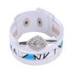thumbnail image 1 of Ojo Pulsera De Aleación De Diamantes De Imitación Botón A Presión Pulsera De Punto Correa De Mano Joyería Unisex Blanco, 1 of 3