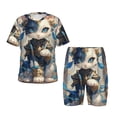 thumbnail image 1 of Balery Exotic Blue Cat Conjunto de Pijama Infantil de Manga Corta con Estampado – Ropa de Dormir de Algodón Suave-X-Large, 1 of 6