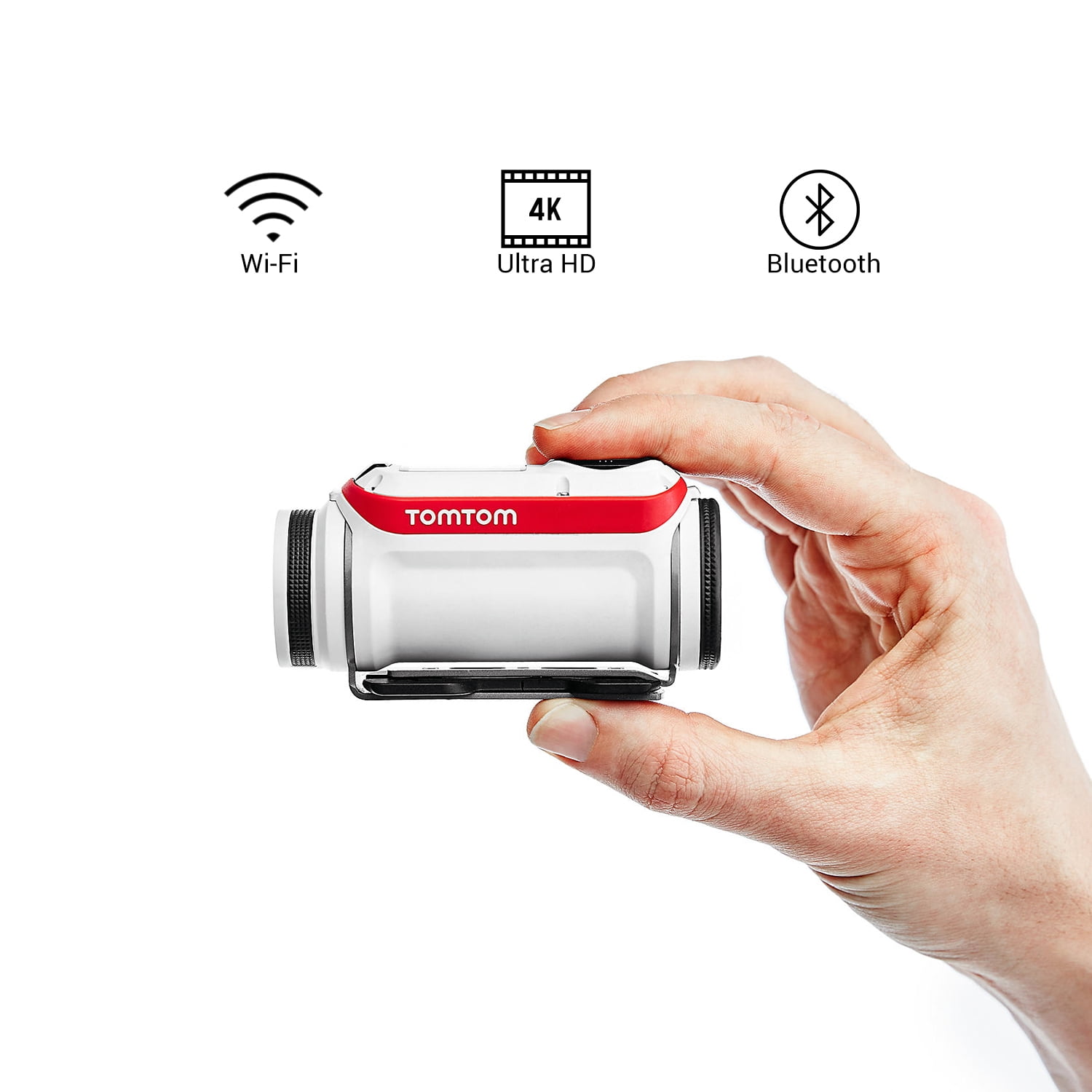 TomTom Bandit 4K GPS 32GB Action Camera Basic Accessory Kit + Chest and