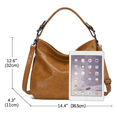 thumbnail image 3 of KL928 Leather Hobo Handbags for Women Crossbody Bags Retro Satchel Bag(Yellowish Brown), 3 of 6