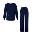 thumbnail image 1 of Adar Universal Women's Scrub Set - Warm-Up Scrub Jacket and Elastic Pull-On Pants, 1 of 5