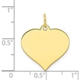 thumbnail image 2 of Solid 10k Yellow Gold .013 Gauge Heart Disc Charm - 22mm, 2 of 4