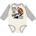 thumbnail image 3 of Inktastic Little Sister and Biggest Fan Football Player Girls Long Sleeve Baby Bodysuit, 3 of 5
