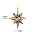 thumbnail image 2 of 1 Pcs 4.1 Inch Gold Glitter Star Ornaments for Christmas Tree, 8-Point 3D Hollow Star Hanging Pendants for Xmas Party, Holiday and Wedding Decorations, 2 of 5