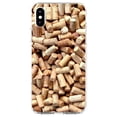 thumbnail image 1 of DistinctInk Clear Shockproof Hybrid Case for iPhone XS Max (6.5" Screen) - TPU Bumper, Acrylic Back, Tempered Glass Screen Protector - Wine Corks Image Print - Printed Cork Image, 1 of 5