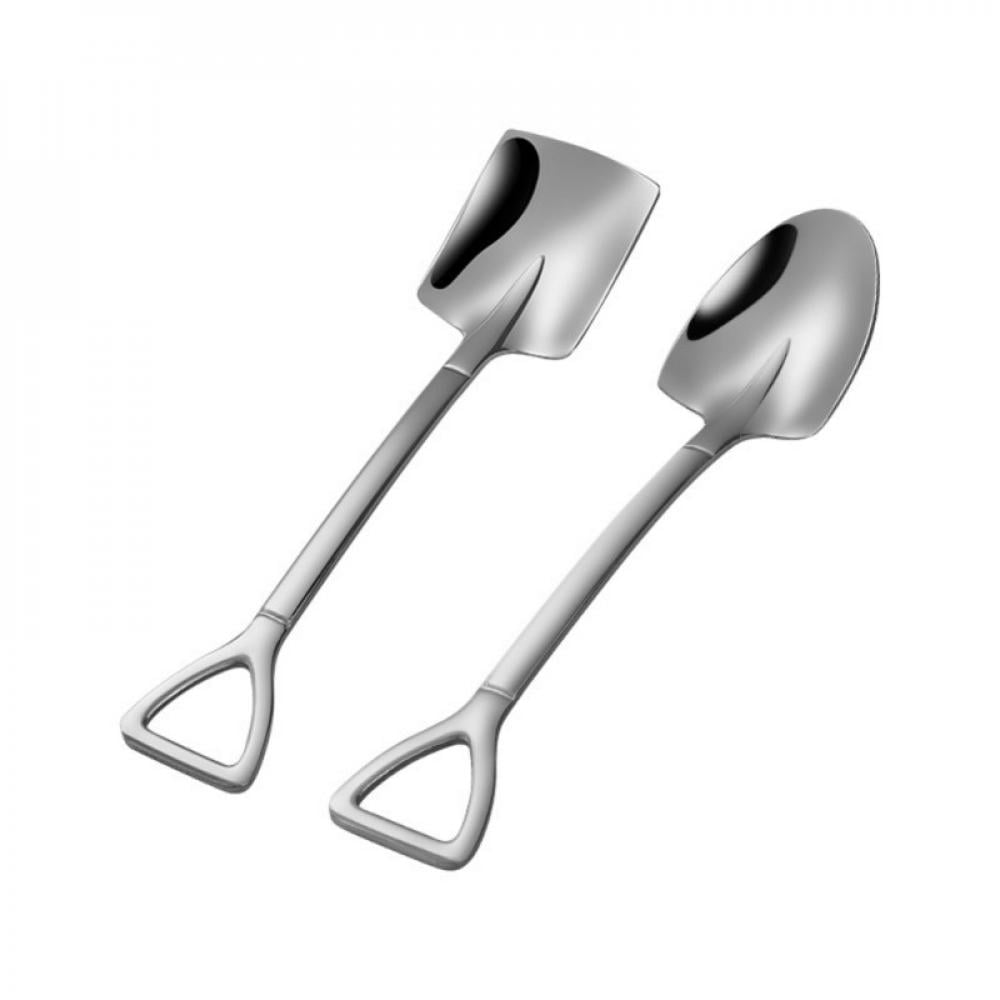 Tableware Kitchen Tools Stainless Steel Coffee Spoon Dessert Spoon Retro Shovel 