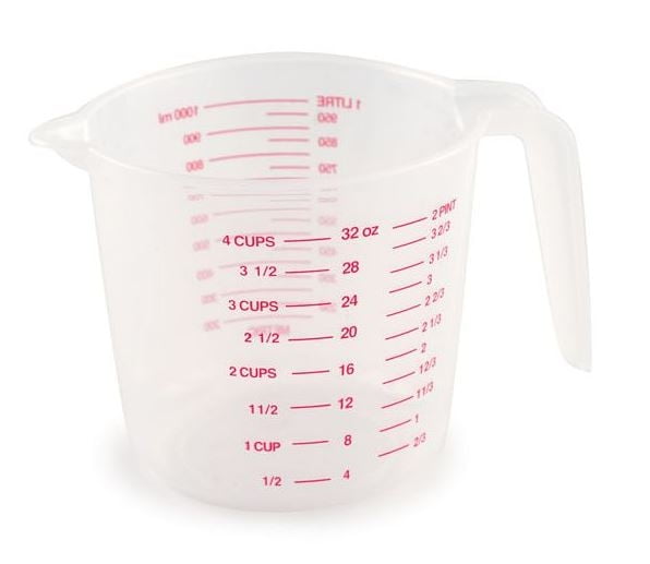 2-Pack Norpro 1-Cup Plastic Translucent Measuring Cup Dishwasher Safe 3035 