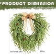 thumbnail image 3 of BNNG Beaded Greenery Wreath with Hanger Sash - 20 Inch Natural Greenery Wreaths Boho Wall Hanging Decoration for All Season Bedroom Room Rustic Farmhouse Home Indoor Outdoor Window Decor, 3 of 8