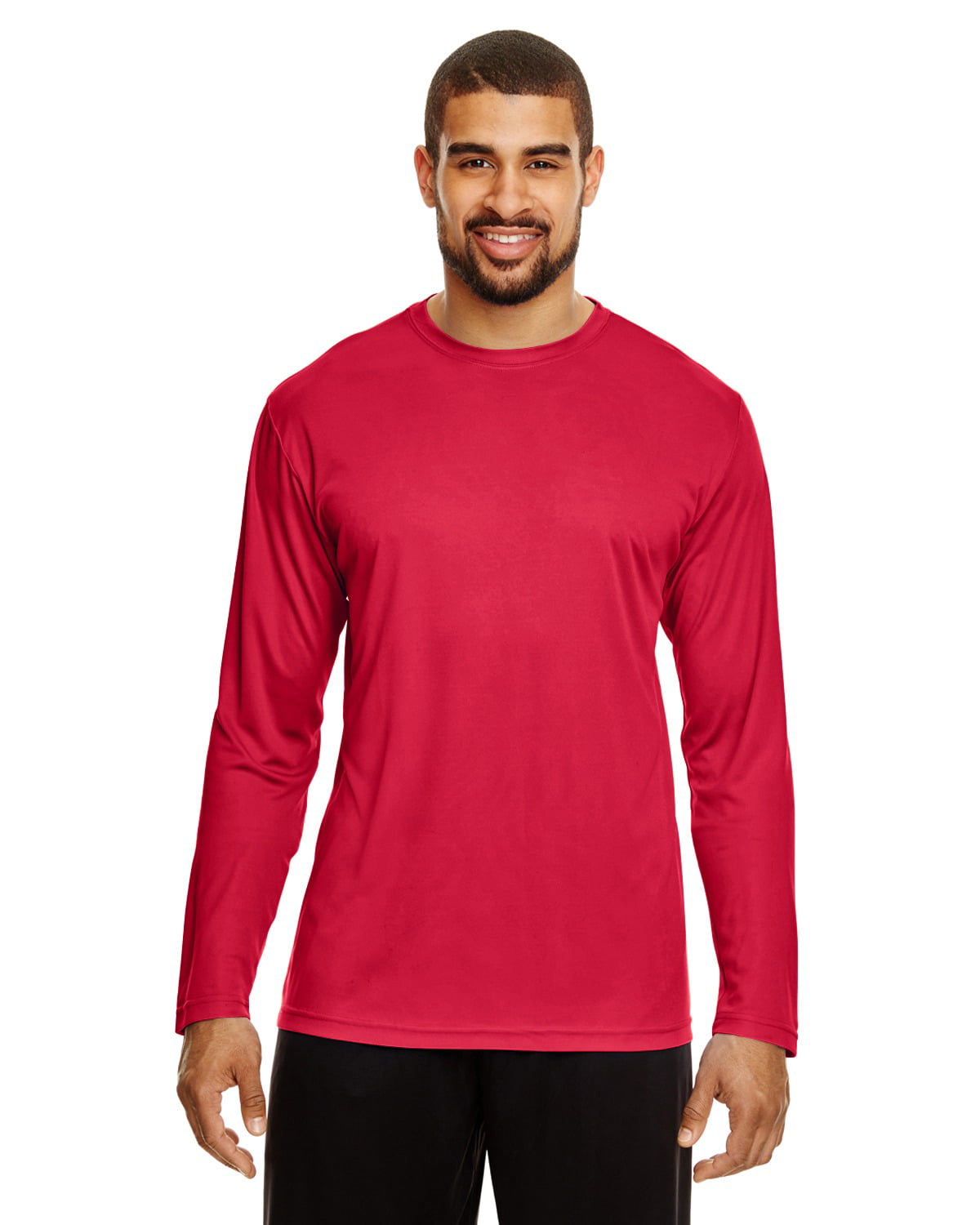Team 365 TT11L Men's Zone Performance Long Sleeve T-Shirt - Sport Red ...