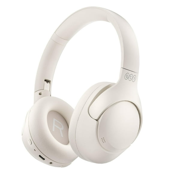 Auriculares Bluetooth QCY H3 ANC para colocar sobre las orejas con micrófono 60H, color blanco