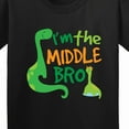 thumbnail image 4 of Inktastic Middle Brother Boy Dinosaur Announcement Youth T-Shirt, 4 of 5