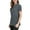 Dark Gray, variant on Going Out Tops for Women, Side Slit - Solid Color Short Sleeve Medical Uniform Healthcare Professionals Lightweight Breathable V-Neck Nursing Scrub Top with Multi-Pocket Blue L