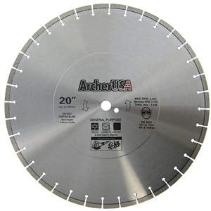 Details about   Archer USA Diamond Blade 24 Inch Concrete Cutting Saw Dry Wet Cutting Turbo Rim 