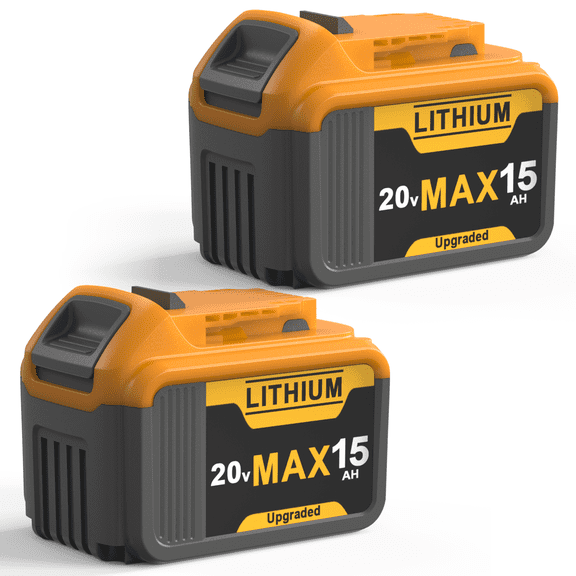 2Pack 20V 15Ah Lithium-lon Battery Replacement Compact XR Design, High-Capacity Power, Compatible with DCB205 DCB200 DCB203 DCB206 DCB208 20-Volt Cordless Power Tools, Long-Lasting