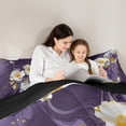 thumbnail image 5 of Homewish Marble Artwork Adult Bedding Comforter Set, Romantic Purple Abstract Twin Comforter Sets, Modern Fashion Art Reversible Bedding Set, Breathable Home Decor, 2-Piece, 5 of 8