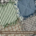 thumbnail image 5 of JCS Perfect Green White Stripe Homespun Cotton Fabric Sold by the Yard, 5 of 9